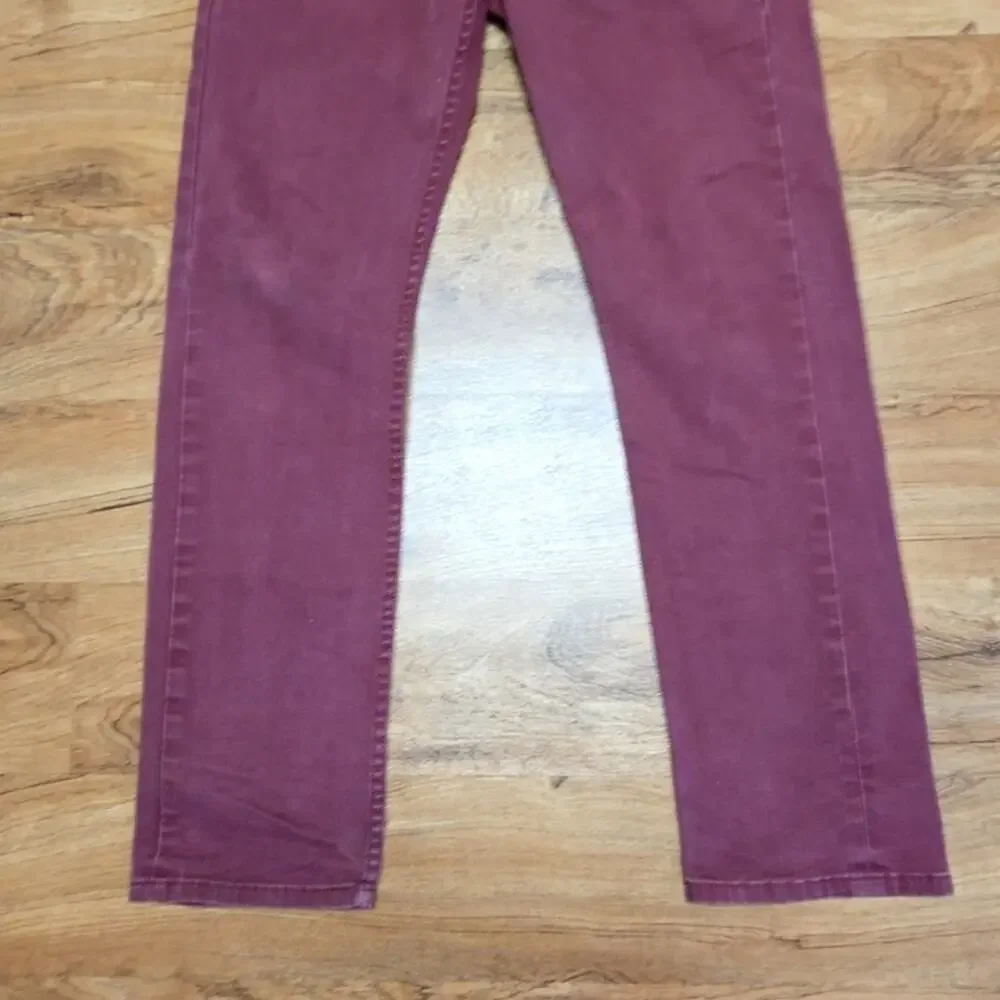 Levi's Mens Jeans Slim Fit Red Pruple Burgundy Denim 32x32